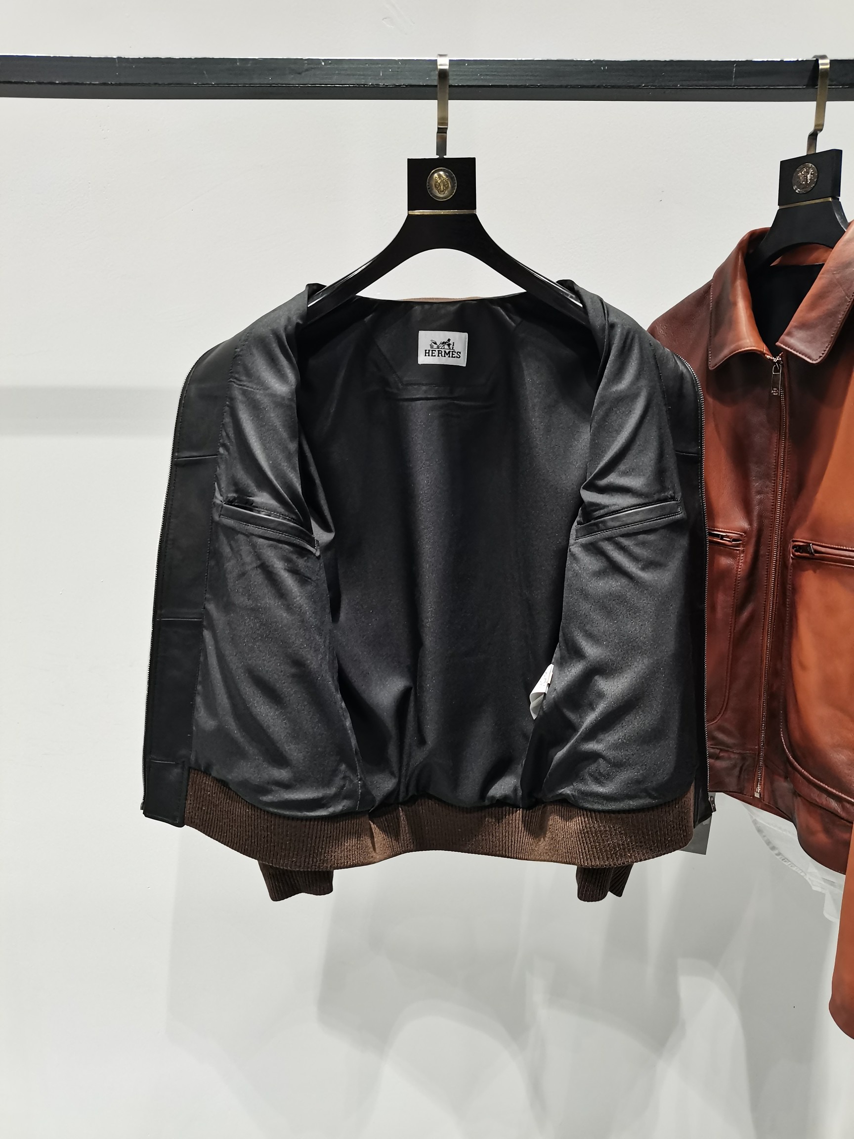 ÁO HERMES LEATHER JACKET