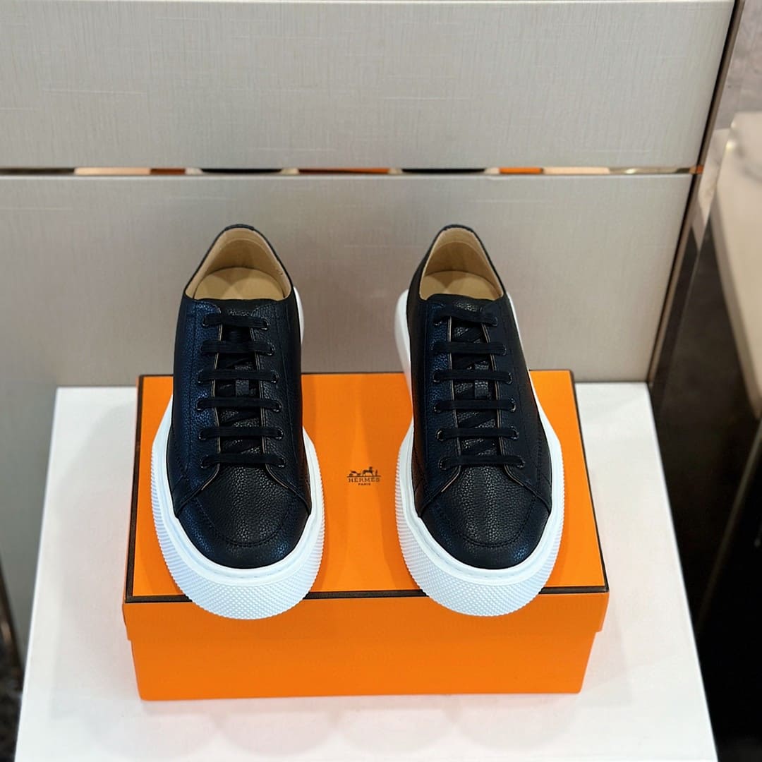 GIÀY HERMES SNEAKER LOW SPORTS CALFSKIN BLACK