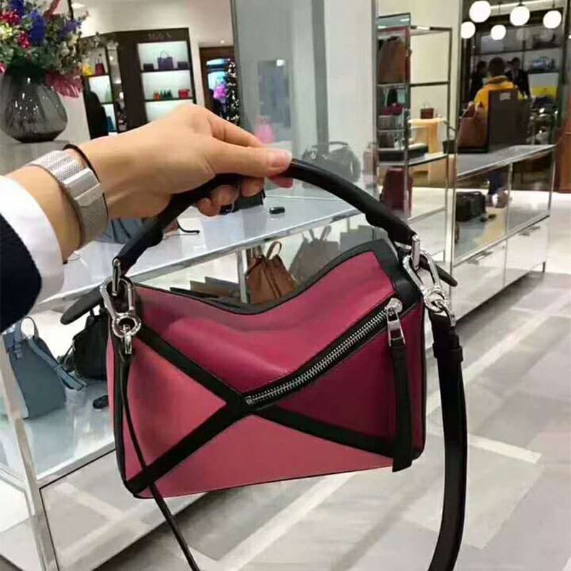 Túi Loewe Women Puzzle Graphic Small Bag Raspberry/Wild Rose