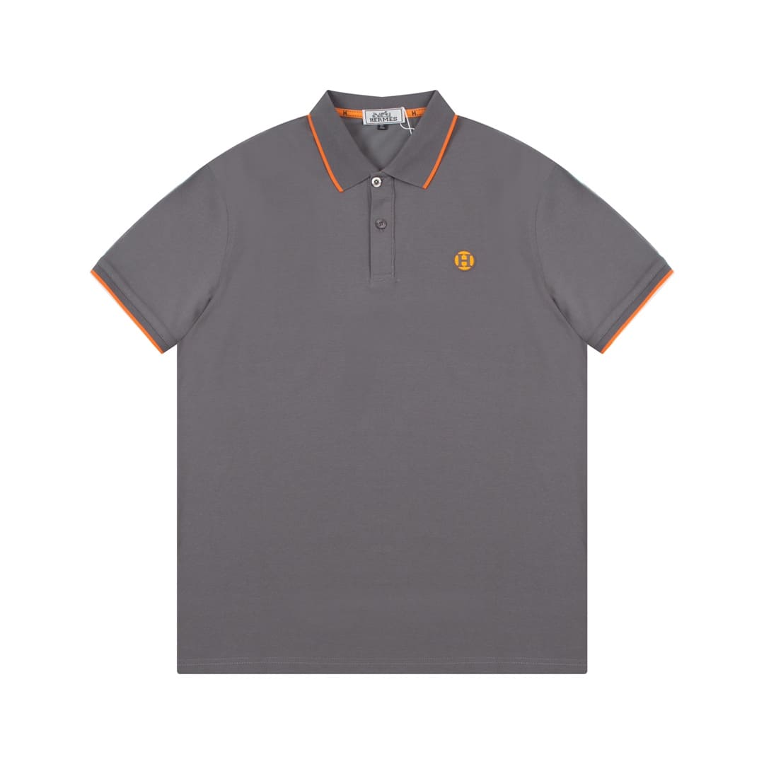ÁO HERMES H POLO SHIRT DARK GREY MÀU XÁM ĐẬM