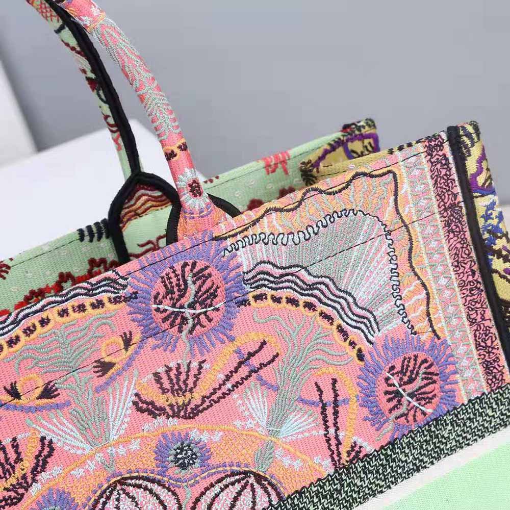 TÚI Dior Women Dior Book Tote Multicolor Dior In Lights Embroidery