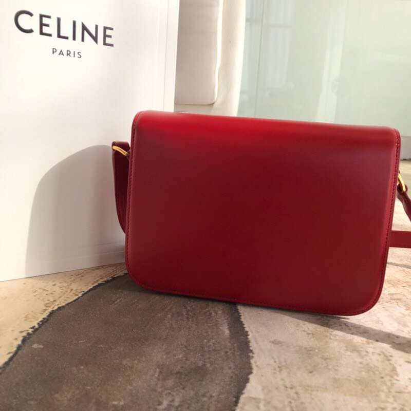 TÚI Celine Lady Medium Triomphe Bag in Shiny Calfskin