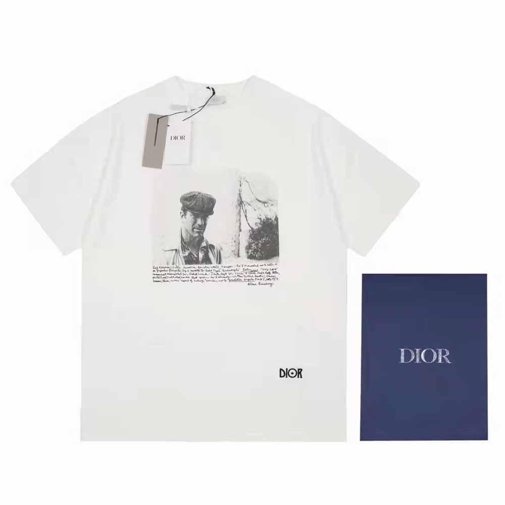 ÁO Dior and Jack Kerouac Oversized T-shirt White Cotton Jersey