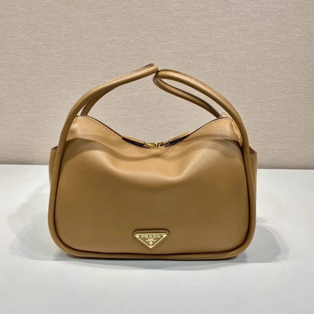 TÚI PRADA Women Leather Brown Handbag