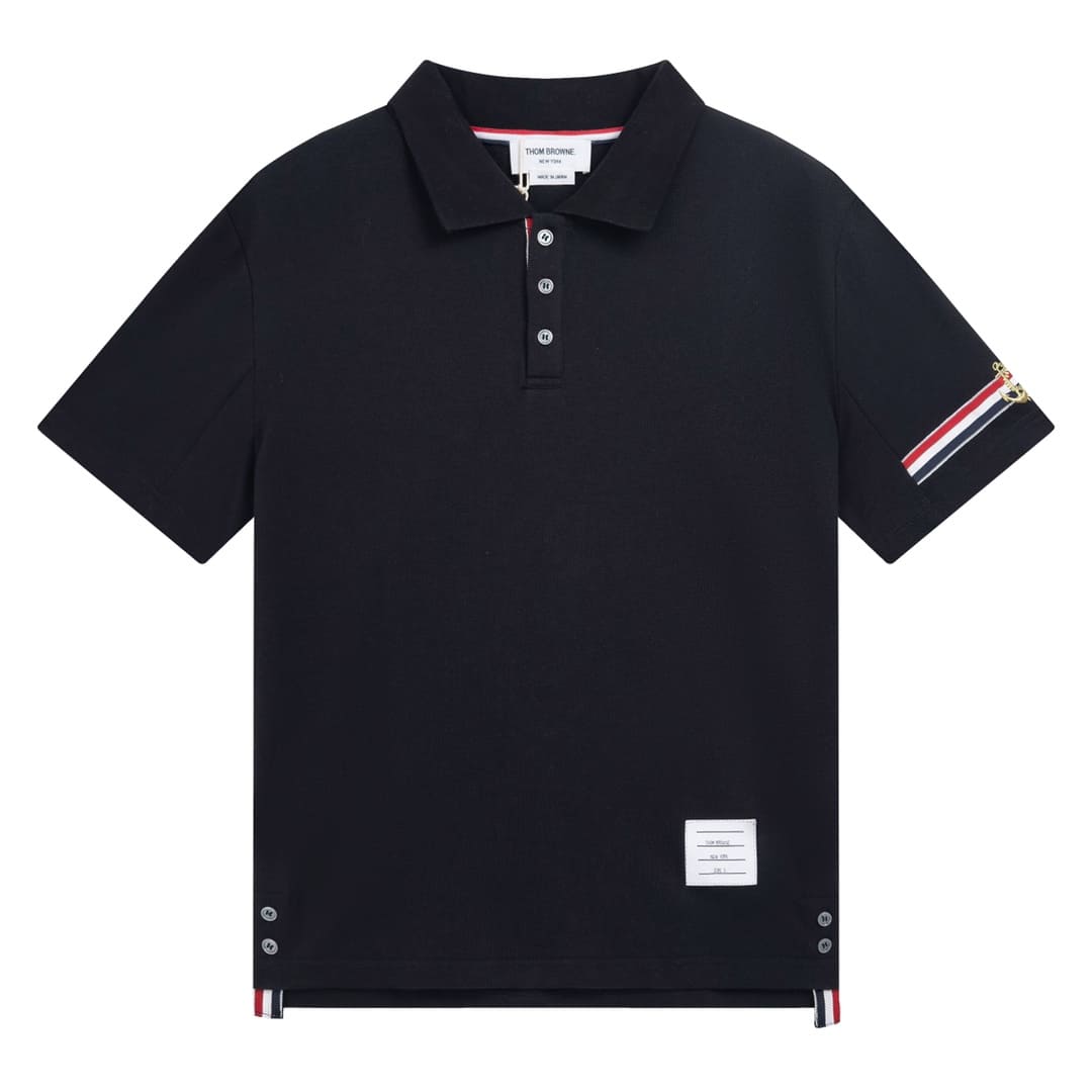 ÁO THOM BROWNE POLO SHIRT BLACK