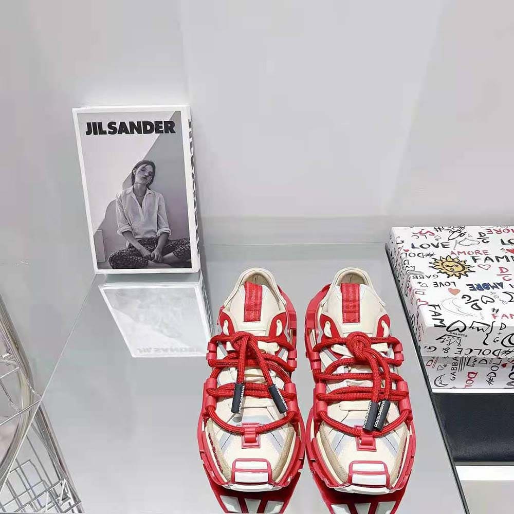 GIÀY DOLCE & GABBANA Men Mixed-Material Space Sneakers-Red