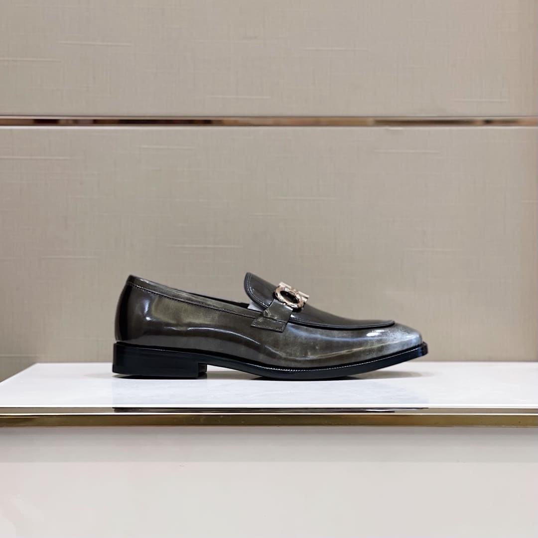 GIÀY SALVATORE FERRAGAMO LOAFER BLACK TOP QUALITY SHOES AAA