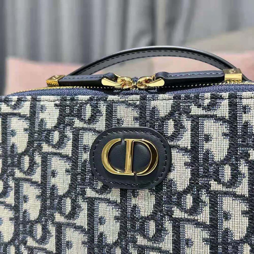 TÚI Dior Women 30 Mmontaigne Box Bag Blue Multicolor Dior Oblique Jacquard Top Quality