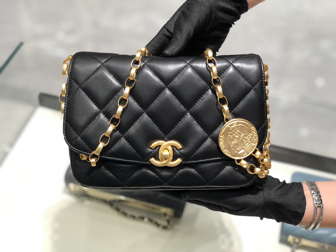 TÚI CHANEL 31 CAMBON PARIS LAMBSKIN BLACK DA HAAS 21