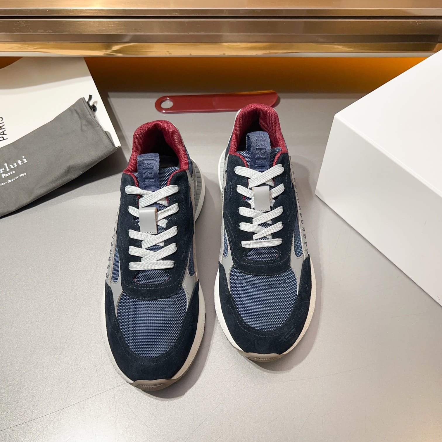 GIÀY BERLUTI SPORT BLUE HANDMADE TOP QUALITY SHOES AAA