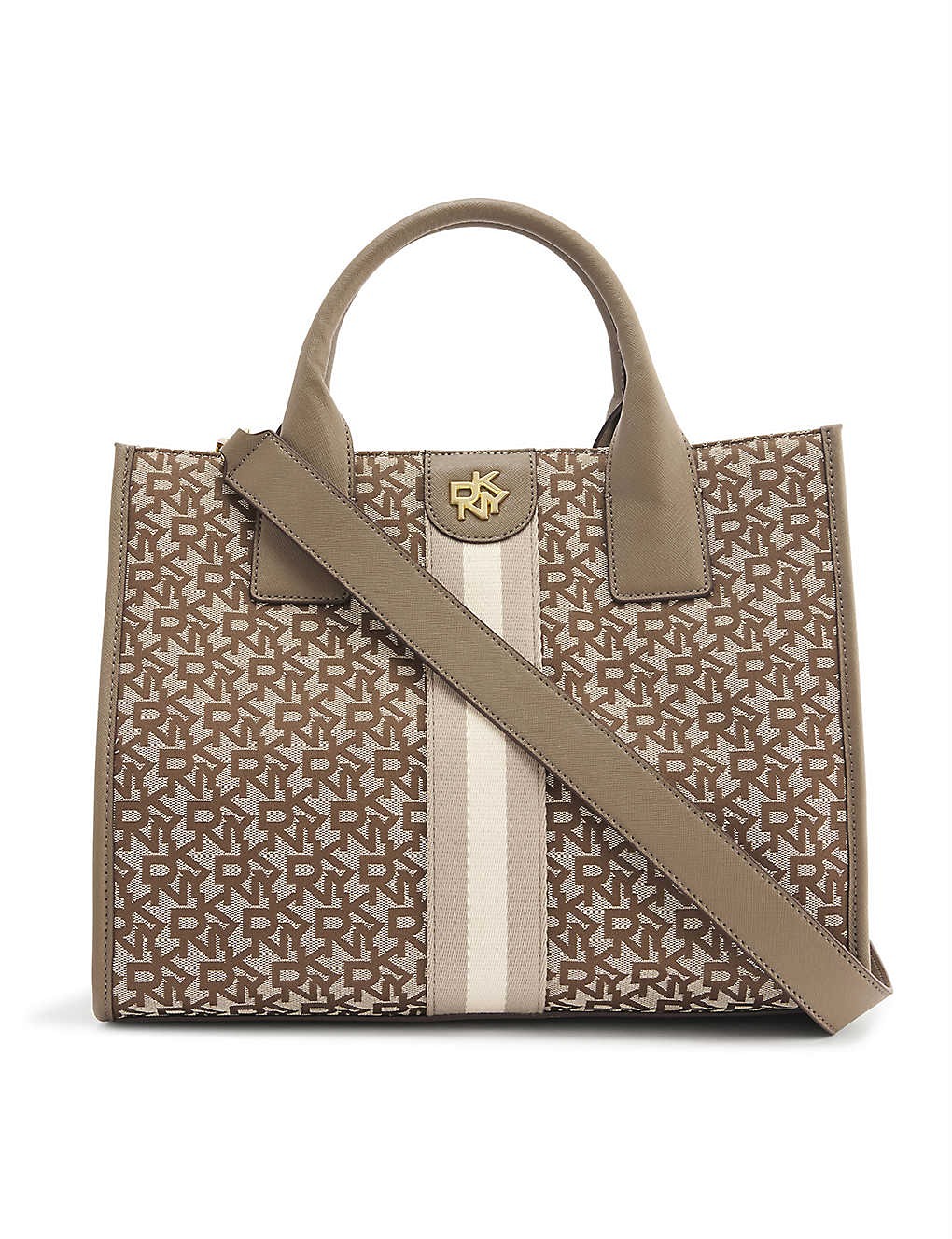 TÚI DKNY Carol brand-logo medium woven tote bag