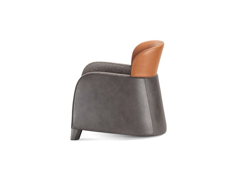 GHẾ PIANO Fabric and leather armchair with armrests ARMCHAIR