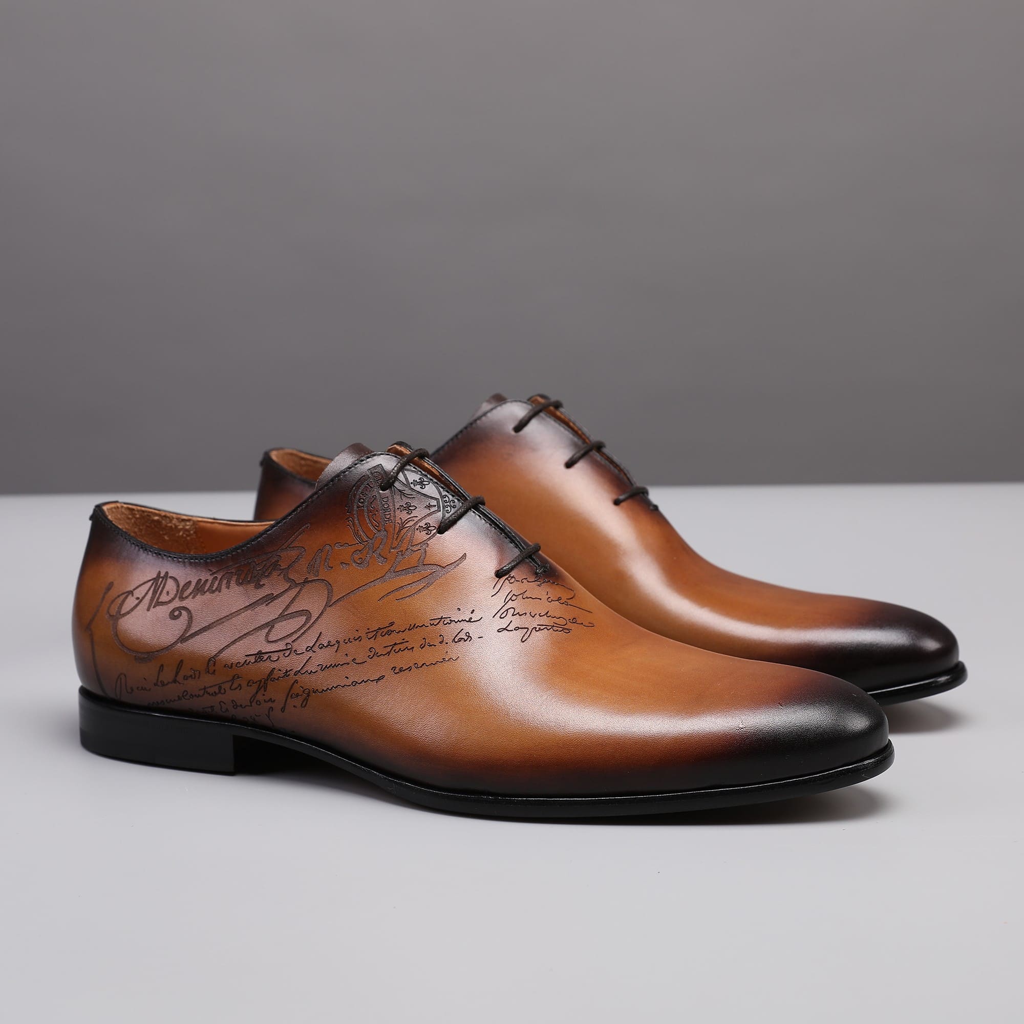 GIÀY BERLUTI BUSINESS BROWN HANDMADE TOP QUALITY SHOES AAA
