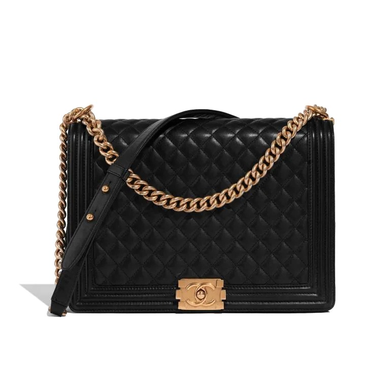 TÚI Chanel Boy Large Lamb Black