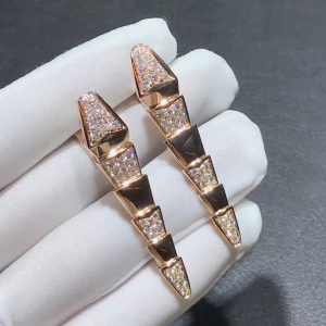 Bông tai BVLGARI Serpenti Viper Bông tai thả vàng hồng 18K