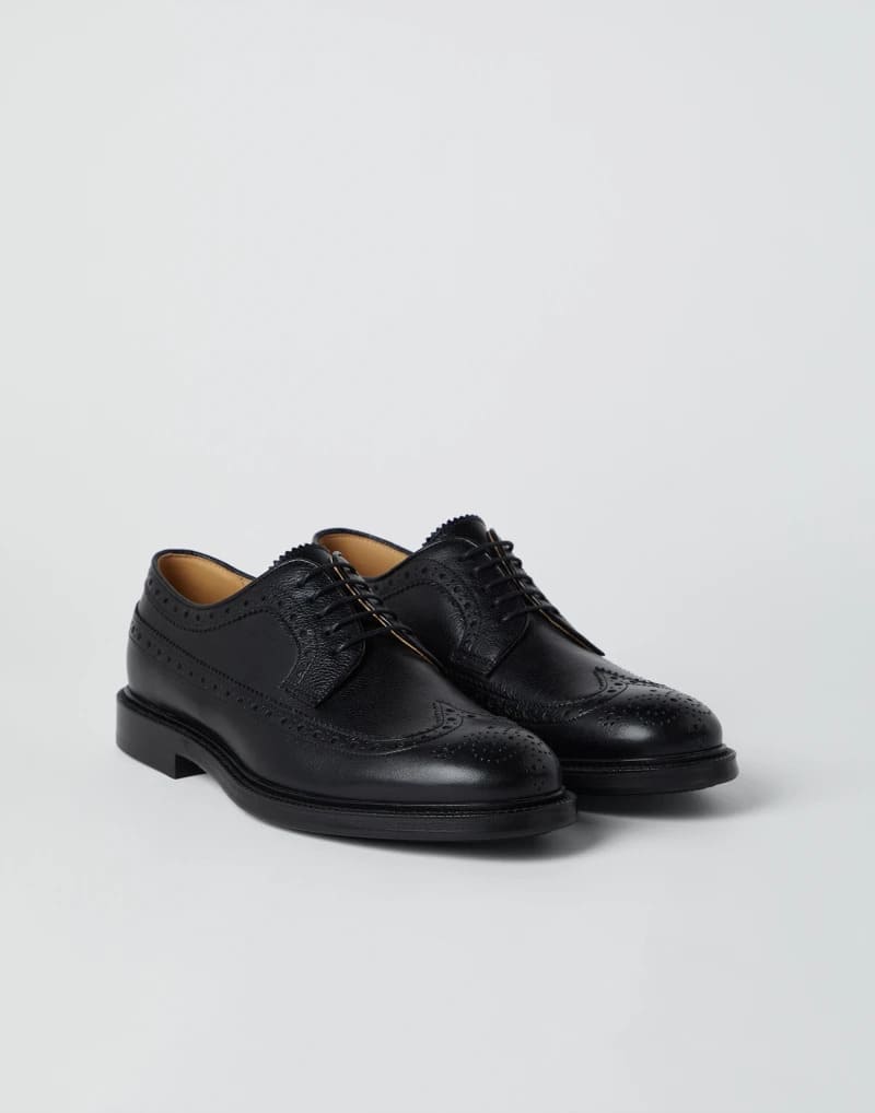 GIÀY BRUNELLO CUCINELLI BROGUES DERBY CALFSKIN SHOES AAA DA BÊ HẢO HẠNG