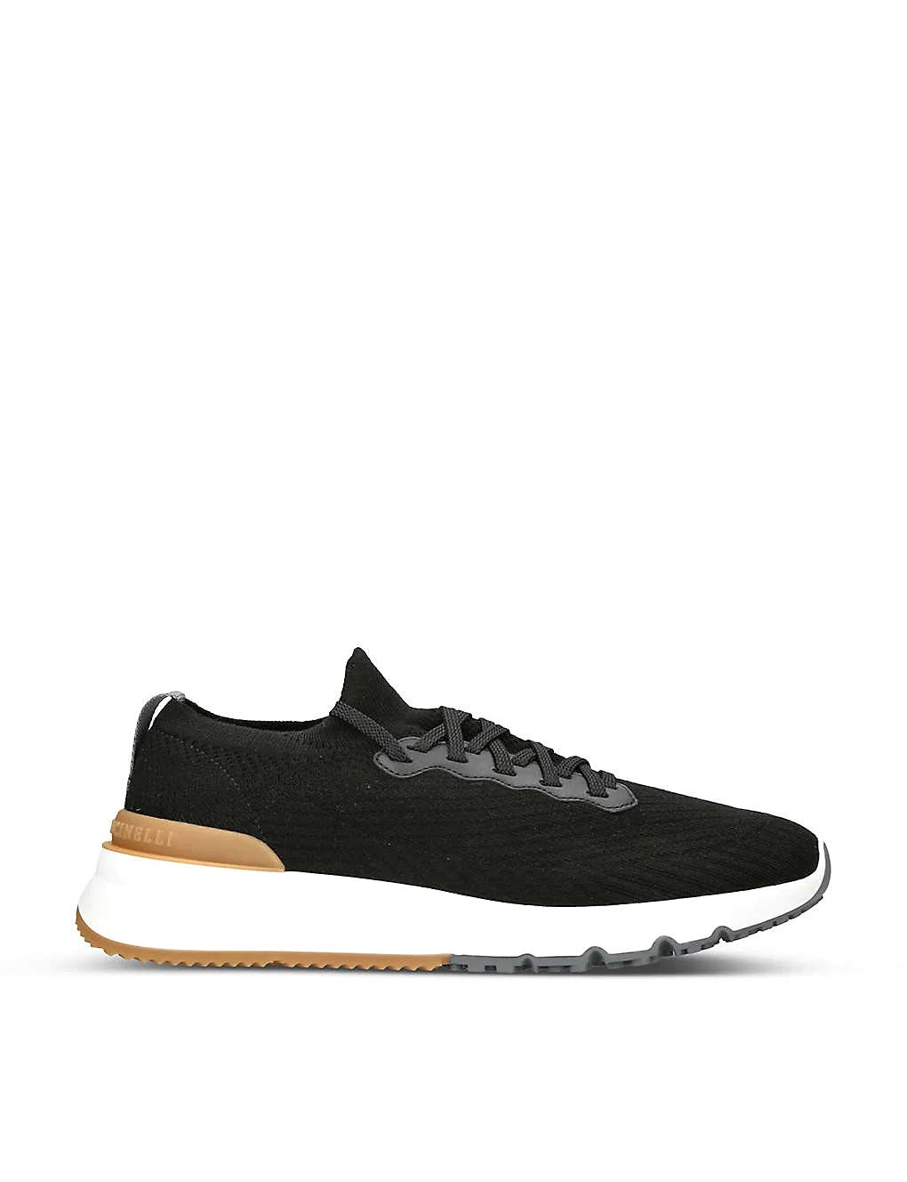 GIÀY BRUNELLO CUCINELLI Logo-detail low-top cotton-knit trainers