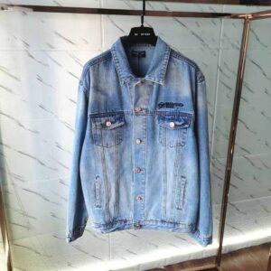 ÁO Balenciaga Women Corporate Large Fit Jacket in Indigo