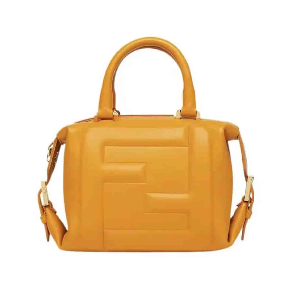 TÚI Fendi Women Nappa FF Mini Cube - Màu cam da cừu