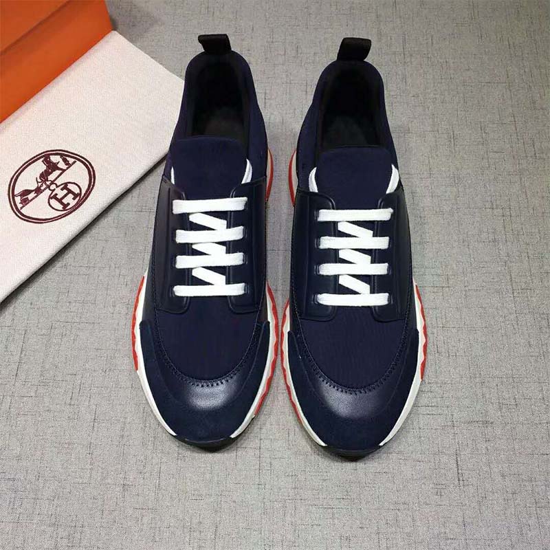 GIÀY HERMES Stadium Sneaker-Blue