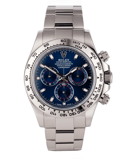 Đồng hồ Rolex Cosmograph Daytona Blue Dial mặt số màu xanh dương