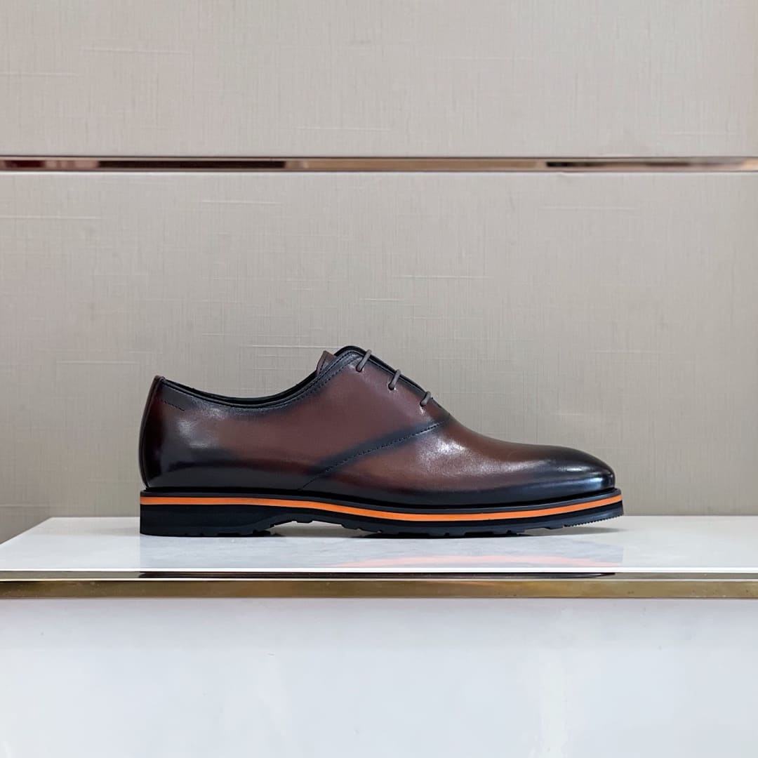 GIÀY BERLUTI OXFORD BROWN HANDMADE TOP QUALITY SHOES AAA