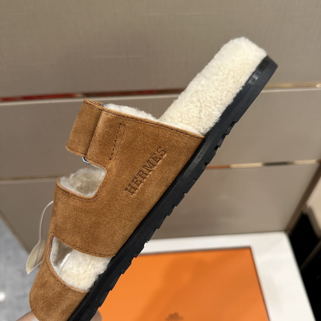 DÉP HERMES CHYPRE FUR SANDAL AAA