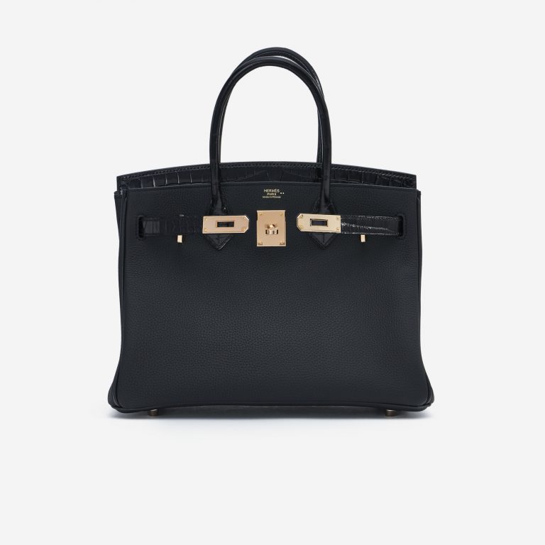 TÚI Hermès Birkin Touch 30 Niloticus Togo Black Gold Buckle khóa vàng