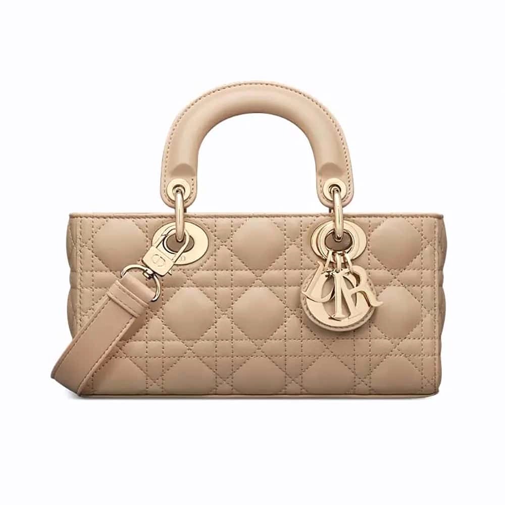 TÚI Dior Women Small Lady D-Joy màu đỏ anh đào da bê Cannage