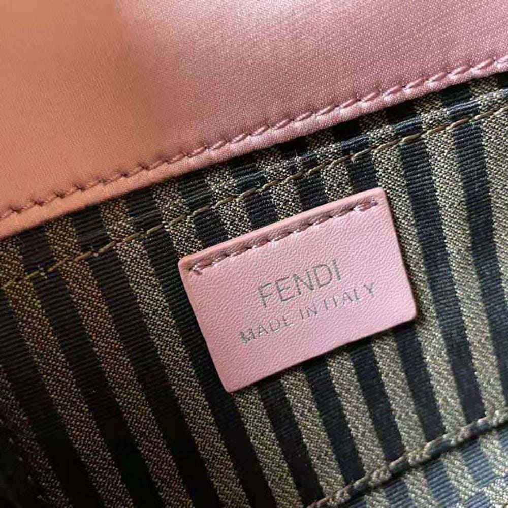 TÚI Fendi Women Baguette Phone Pouch Pink Silk Pouch