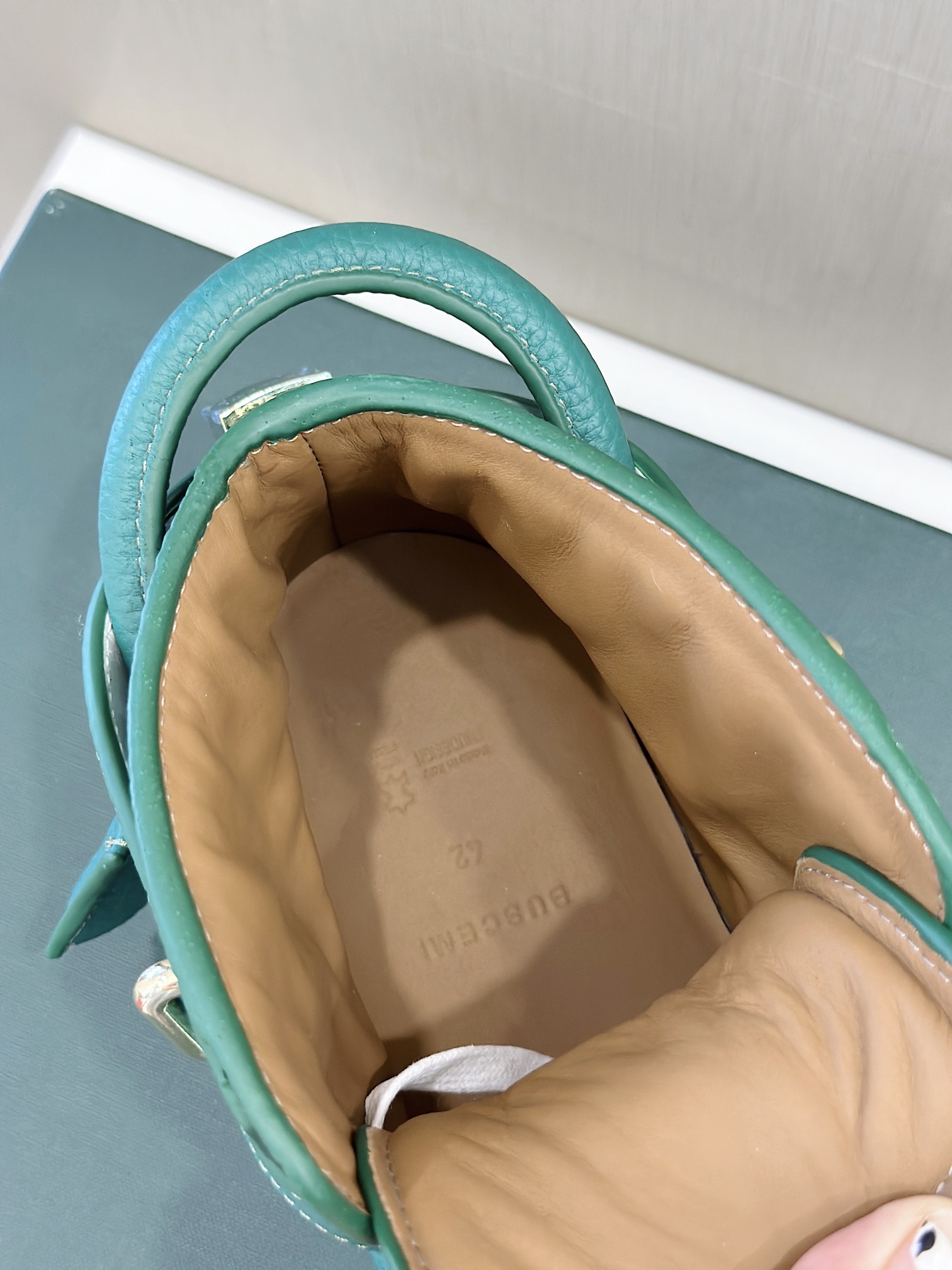 GIÀY BUSCEMI GREEN HIGH TOP SHOES AAA