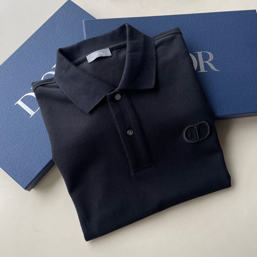 ÁO DIOR POLO SHIRT MÀU ĐEN UNISEX