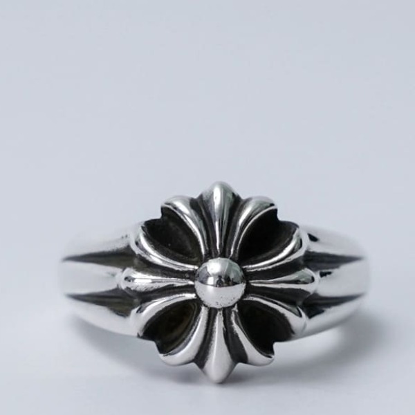 NHẪN CHROME HEARTS HOA VĂN KHẮC CHỮ THẬP Bạc S925