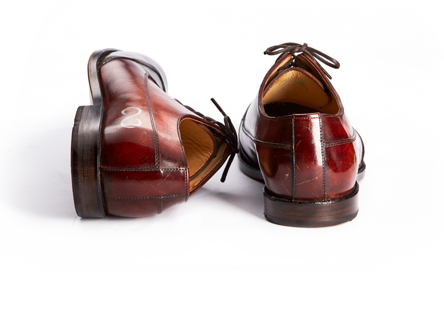 HENDERSON SHOES PERSONALIZATION DARK RED RUSSO PAINTING HANDCRAFTED SHOES