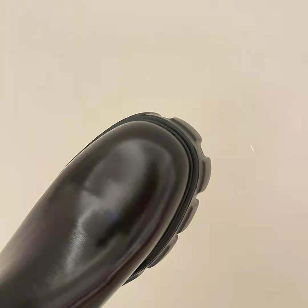 GIÀY Prada Women Monolith Brushed Leather Booties-Black