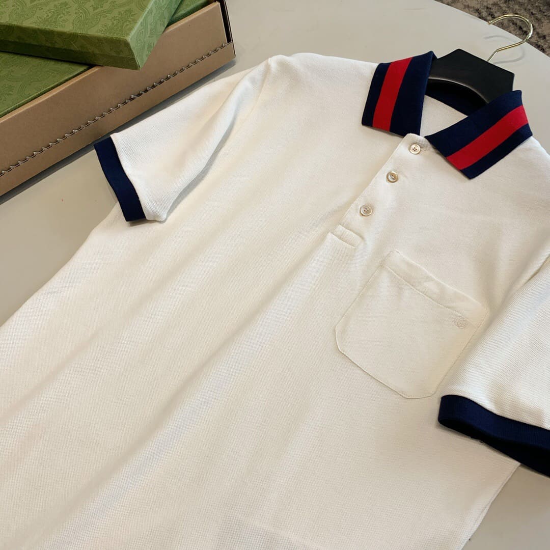 ÁO GUCCI GG POLO SHIRT MÀU TRẮNG UNISEX