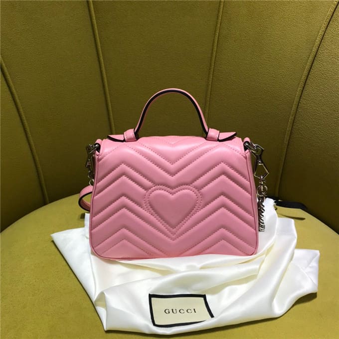 TÚI Gucci GG marmont mini top handle bag pink Top Quality