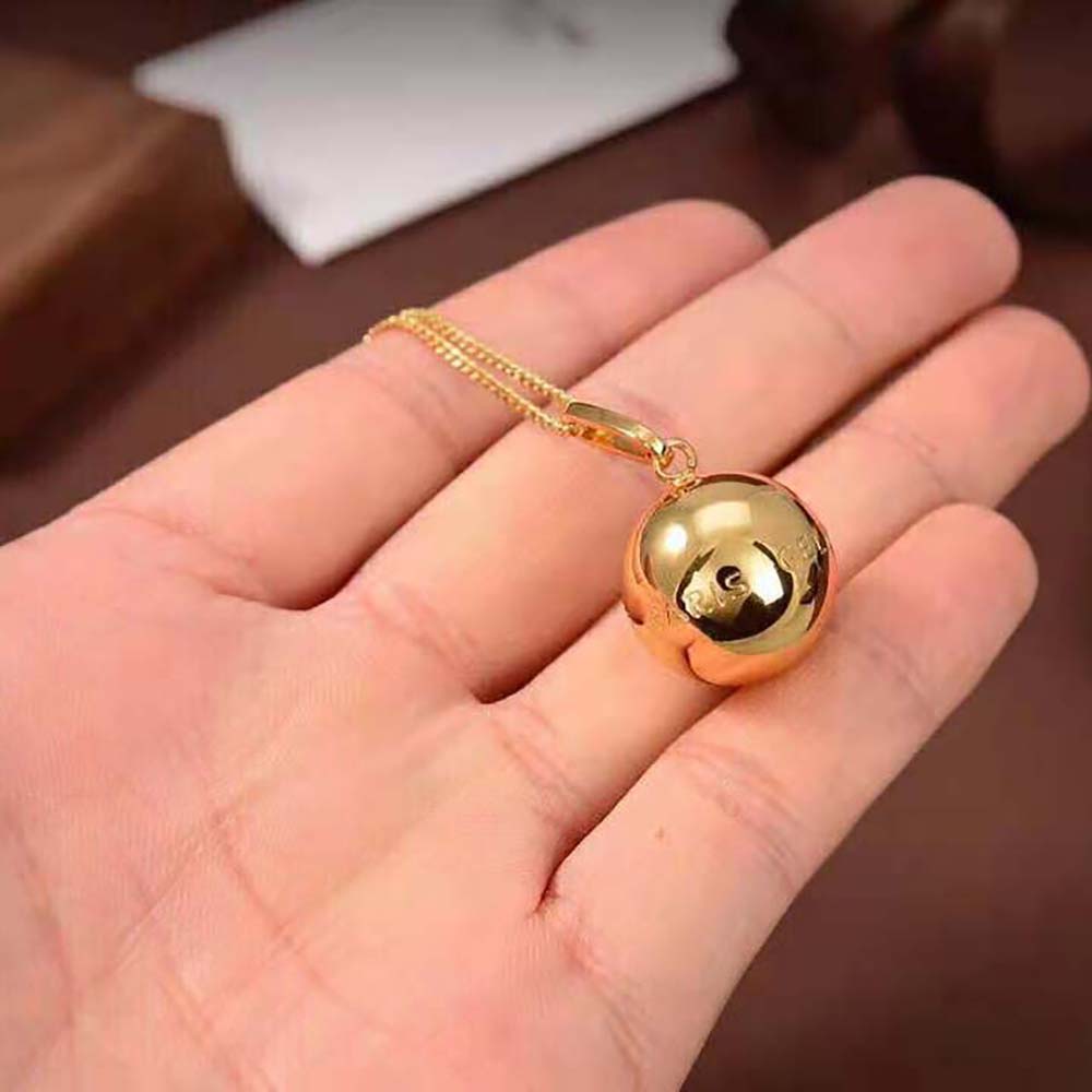 Vòng cổ Celine Women Separables Boule Celine Paris Pendant in Brass with Gold Finish