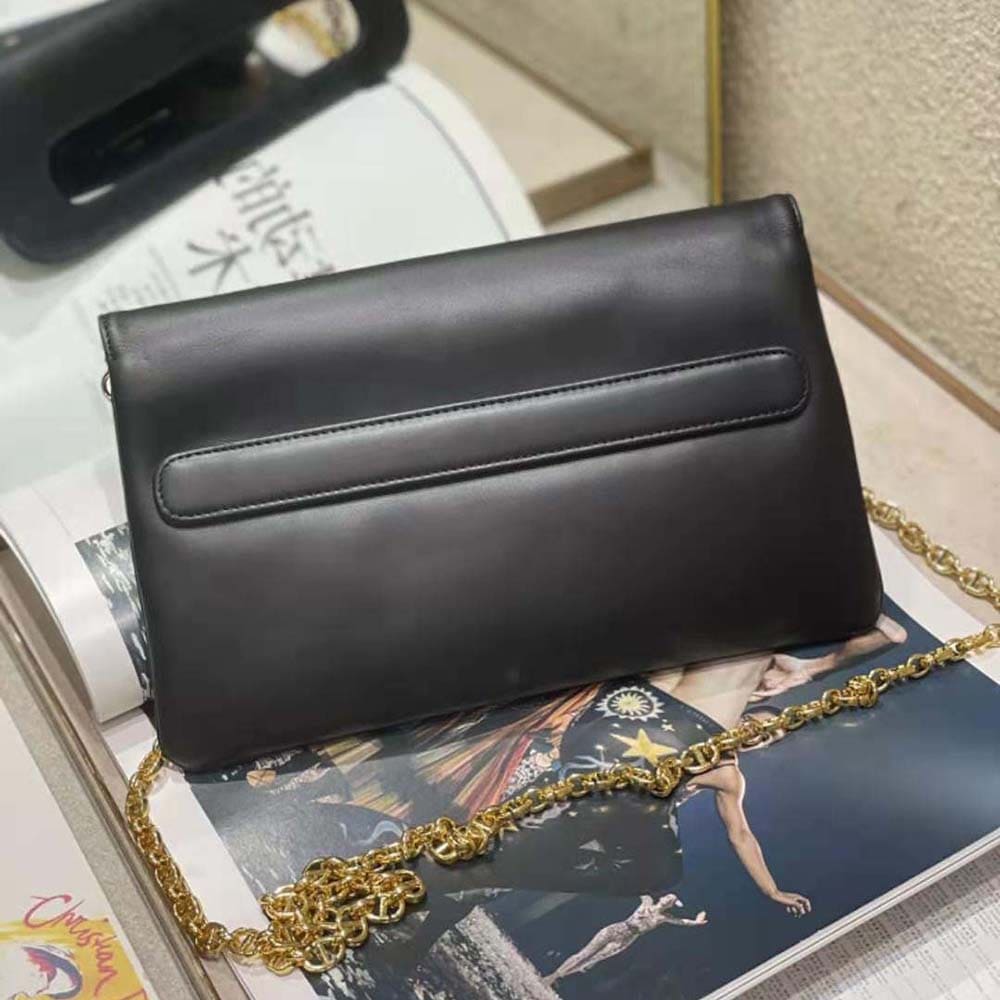 TÚI Dior Women Medium Diordouble Bag Smooth Calfskin-Black