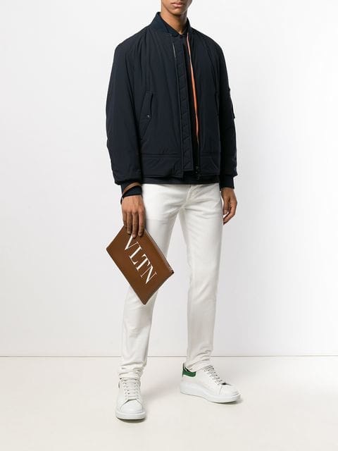 VÍ VALENTINO VLTN ZIPPED LEATHER POUCH