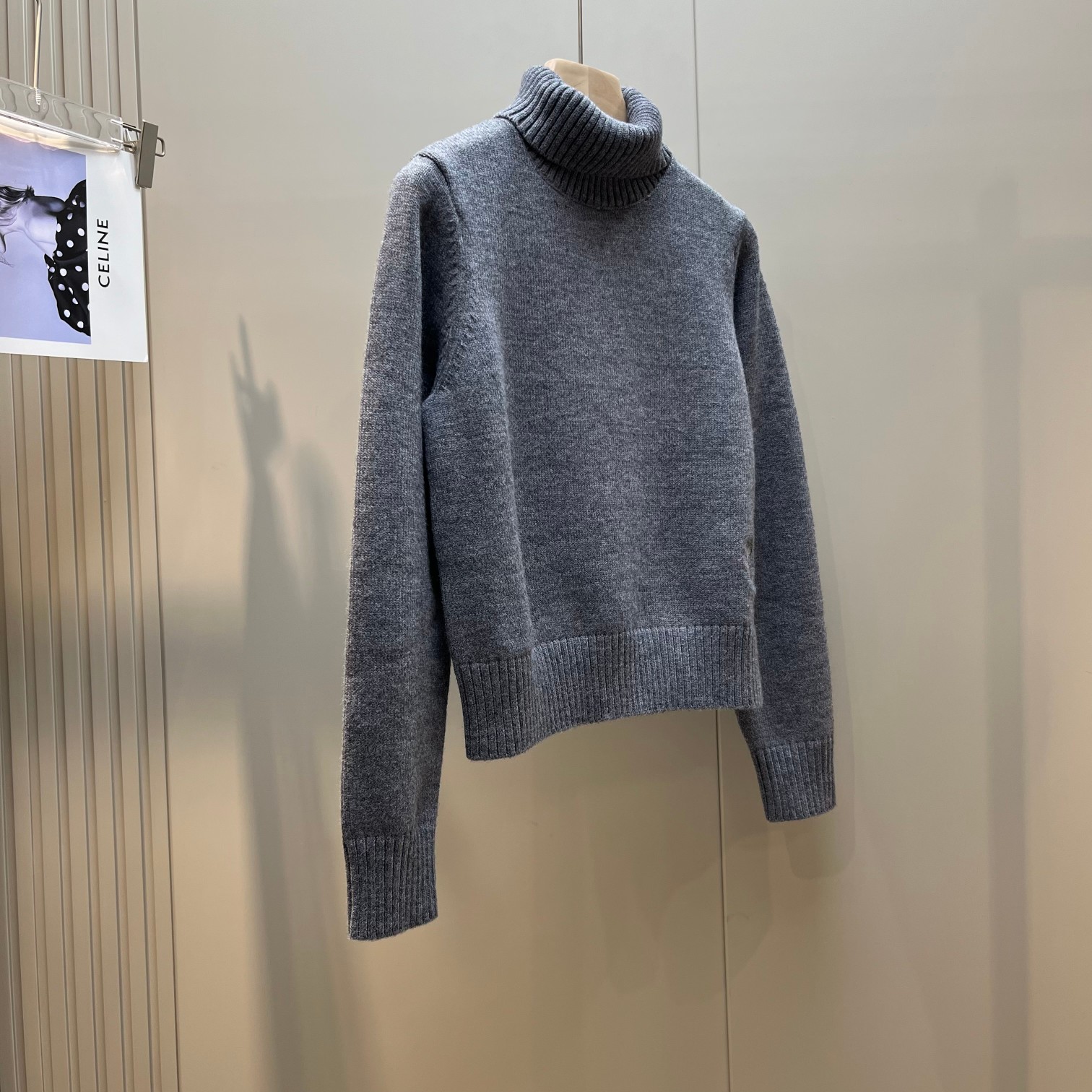 ÁO AMI embroidered Wool-jersey sweatshirt