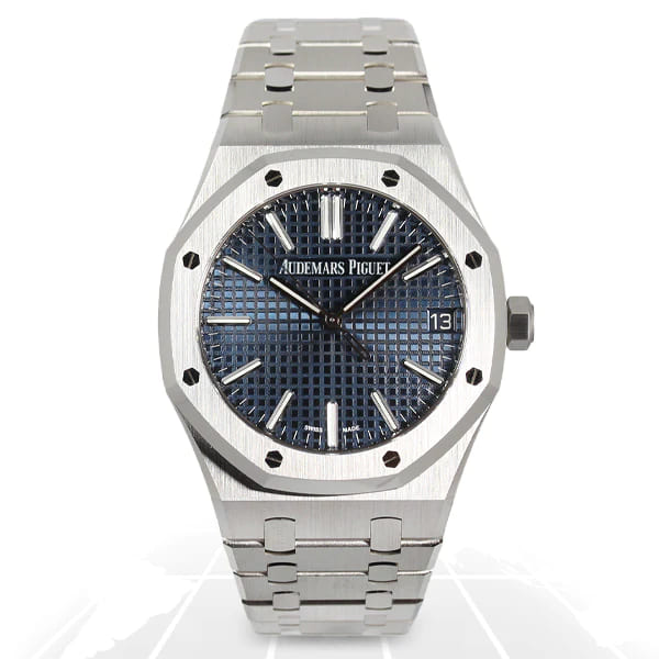 Đồng hồ Ademars Piguet Royal Oak 50TH ANNIVERSARY bản kỉ niệm mặt số màu xanh đậm