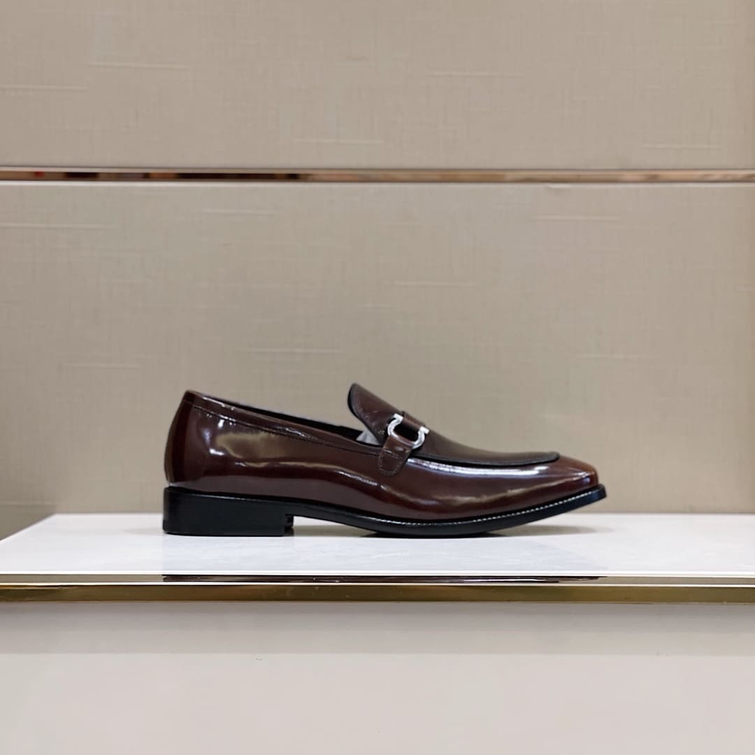 GIÀY SALVATORE FERRAGAMO LOAFER BROWN TOP QUALITY SHOES AAA