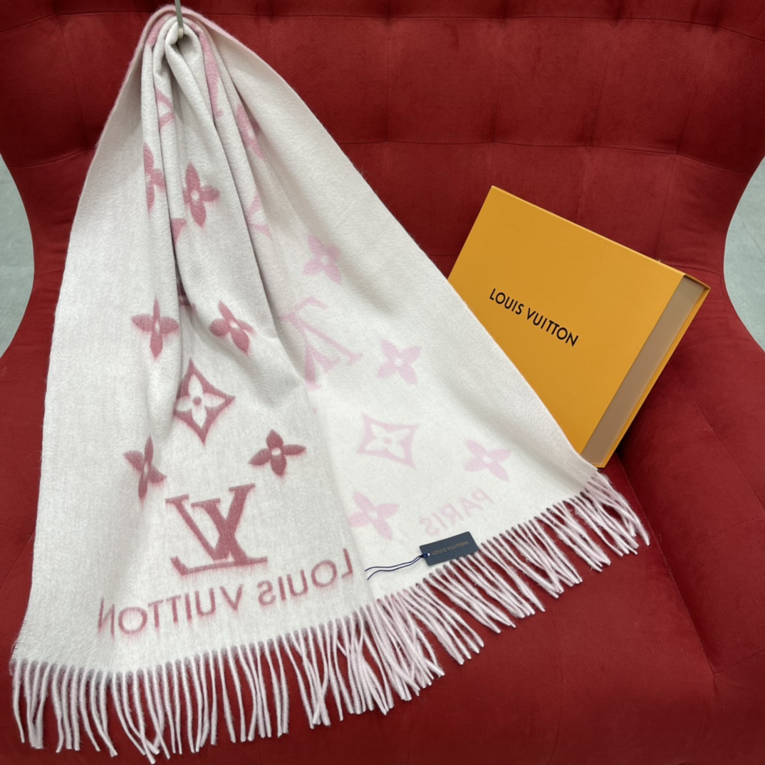 KHĂN Louis Vuitton Double-sided cashmere Scarf