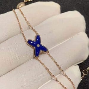 Vòng tay Chaumet Jeux de Liens Diamond Lapis Lazuli vàng hồng 18K