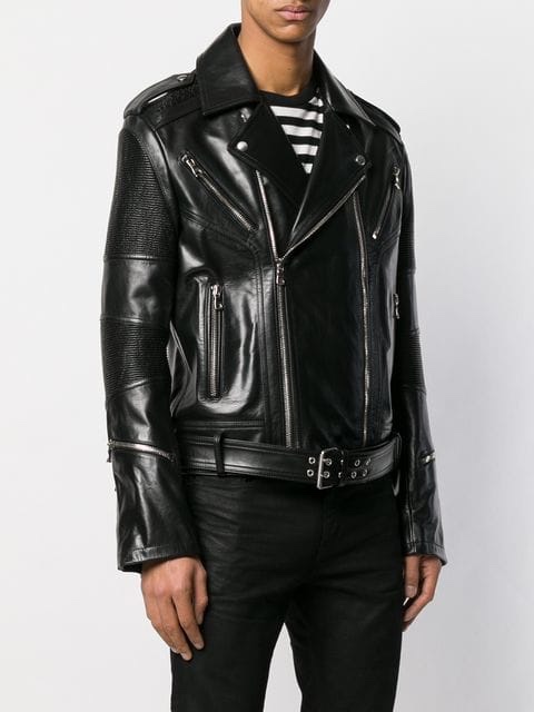 ÁO BALMAIN BIKER LEATHER JACKET