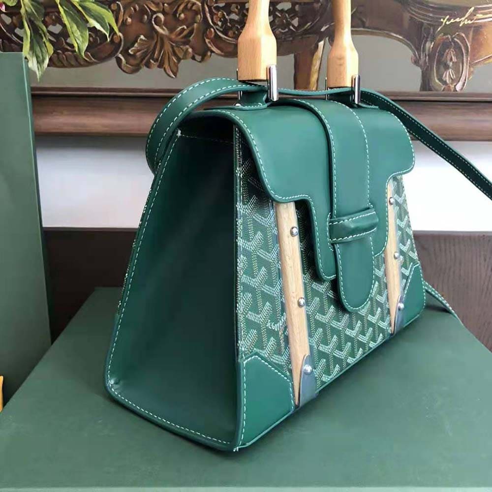 TÚI Goyard Women Sac Saïgon PM in Toile Goyardine & Clamecy Calfskin-Brown
