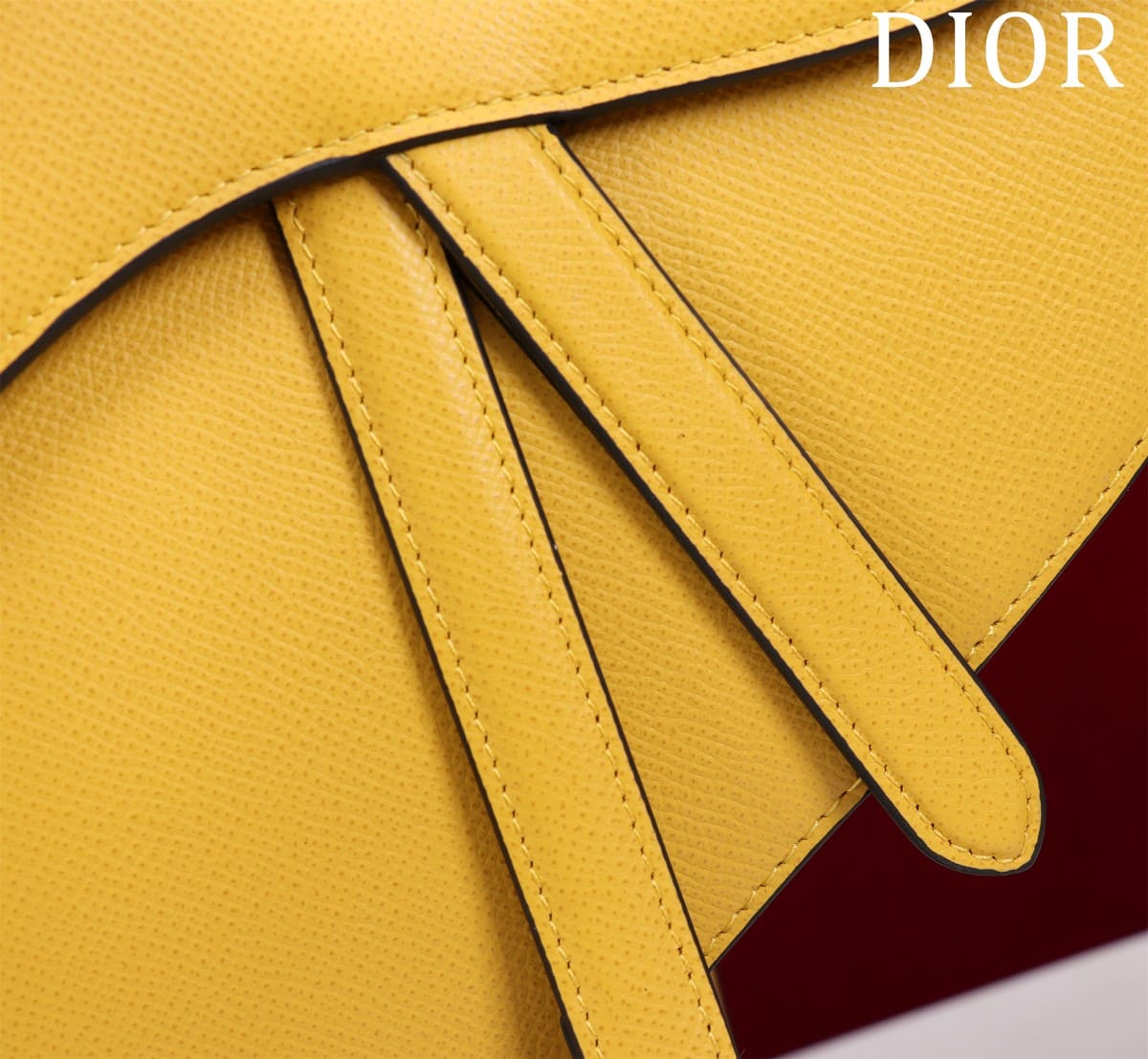 TÚI Dior Women Saddle bag in Calfskin-Yellow Top Quality