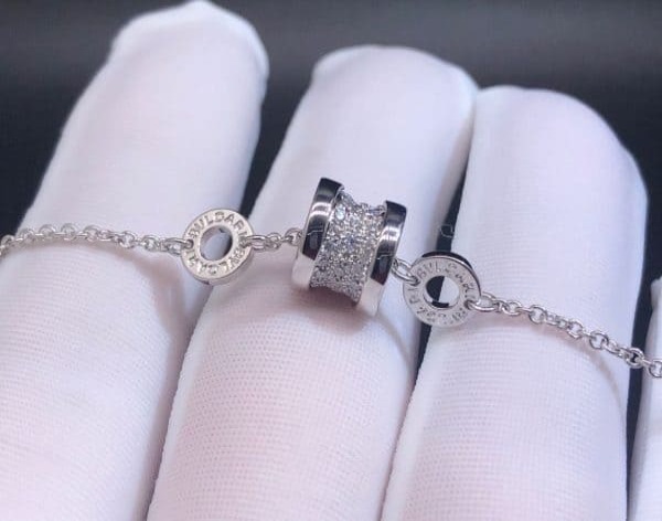 Vòng tay Bulgari B.zero1 Vàng trắng 18K đính kim cương (Liên hệ để biết giá)