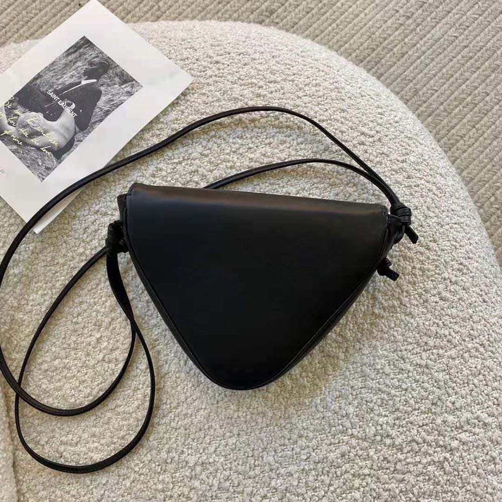 TÚI Celine Women Triangle Bag in Smooth Calfskin with Celine Print-Black